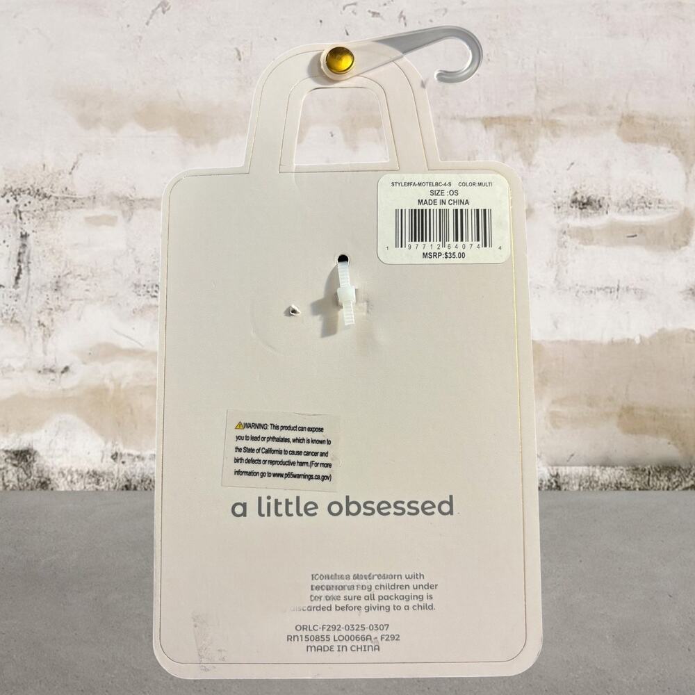 A Little Obsessed $35 Espresso Martini Bag Charm Keychain NWT - Picture 2 of 2
